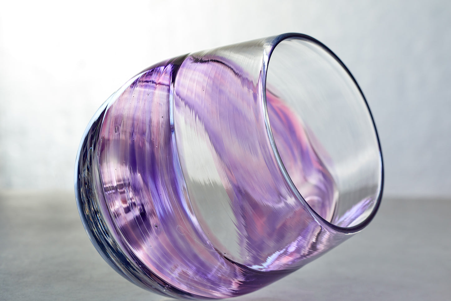 Purple Stemless Wine Glasses