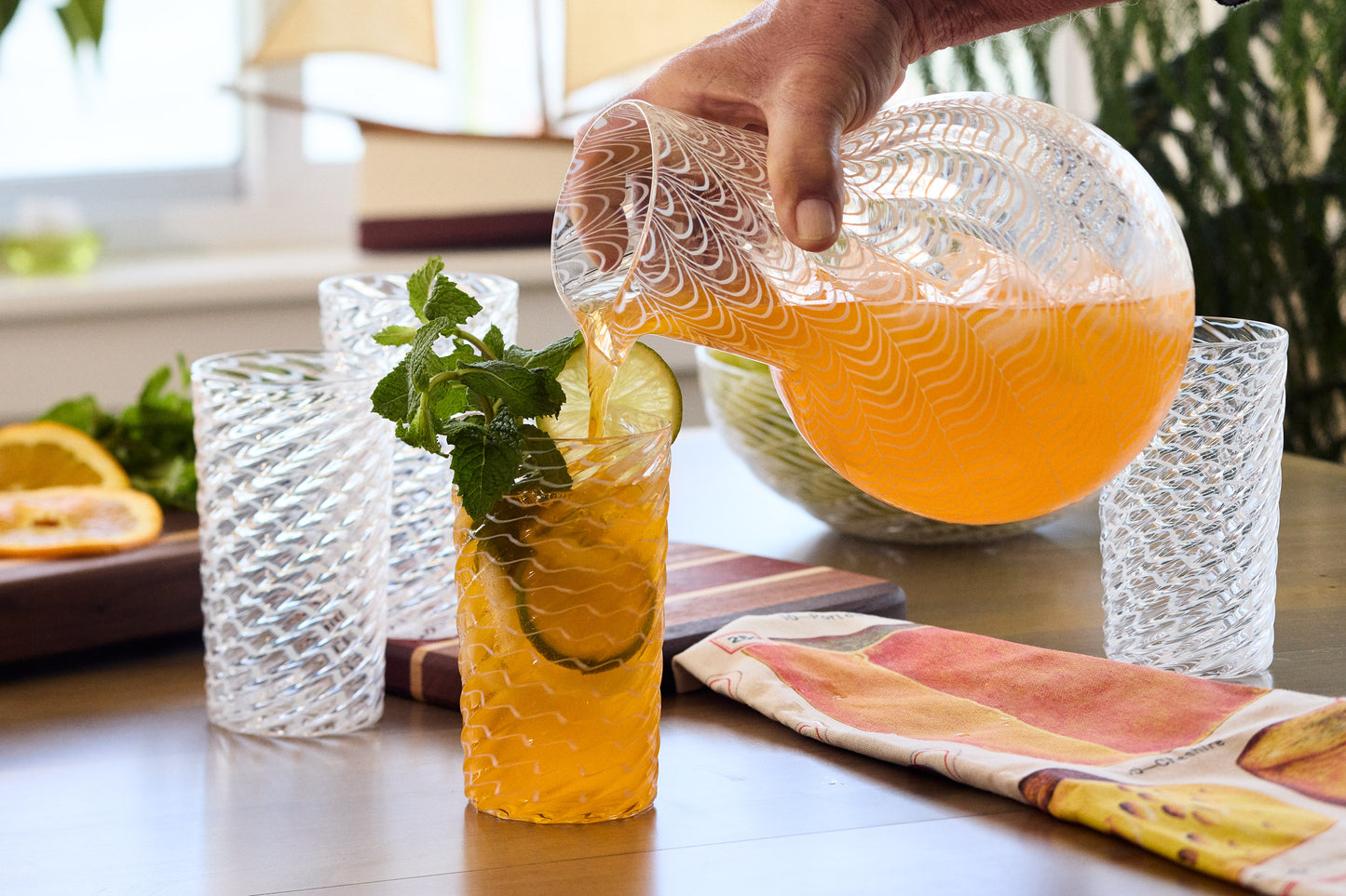 Ribbon Highball Glasses