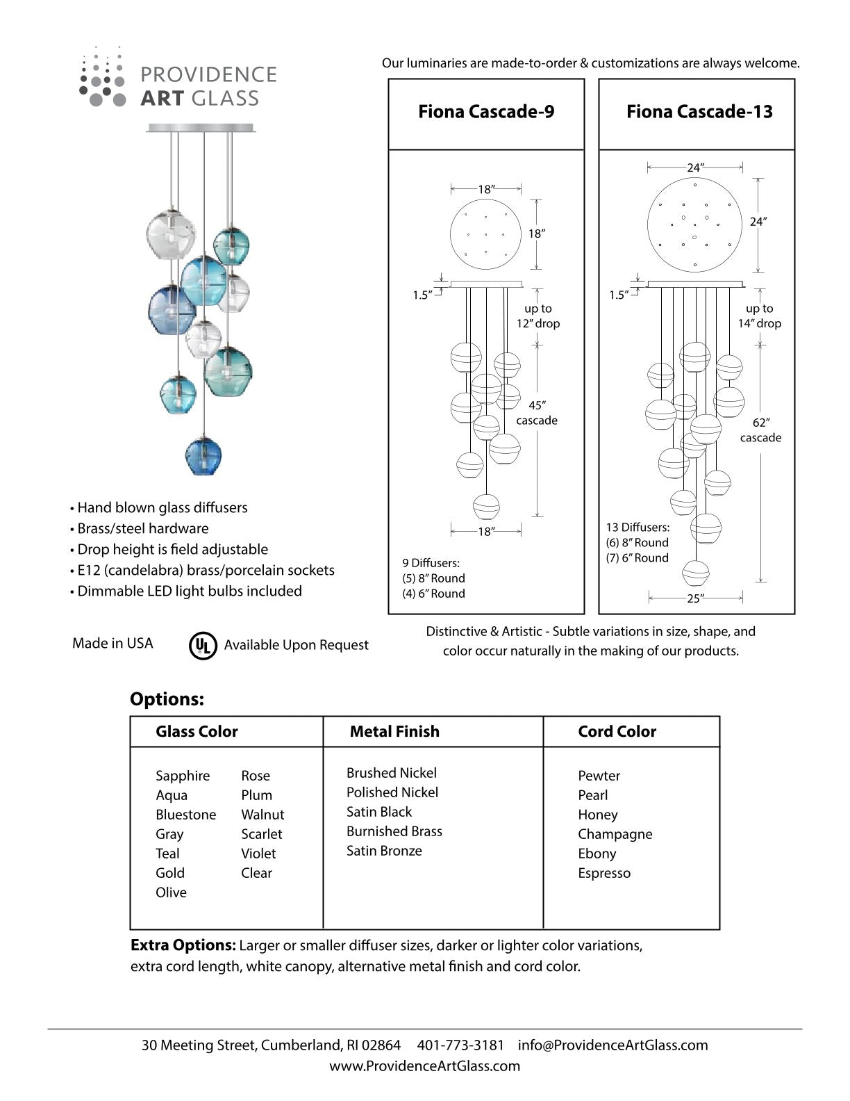 Olive Fiona Cascade Chandelier