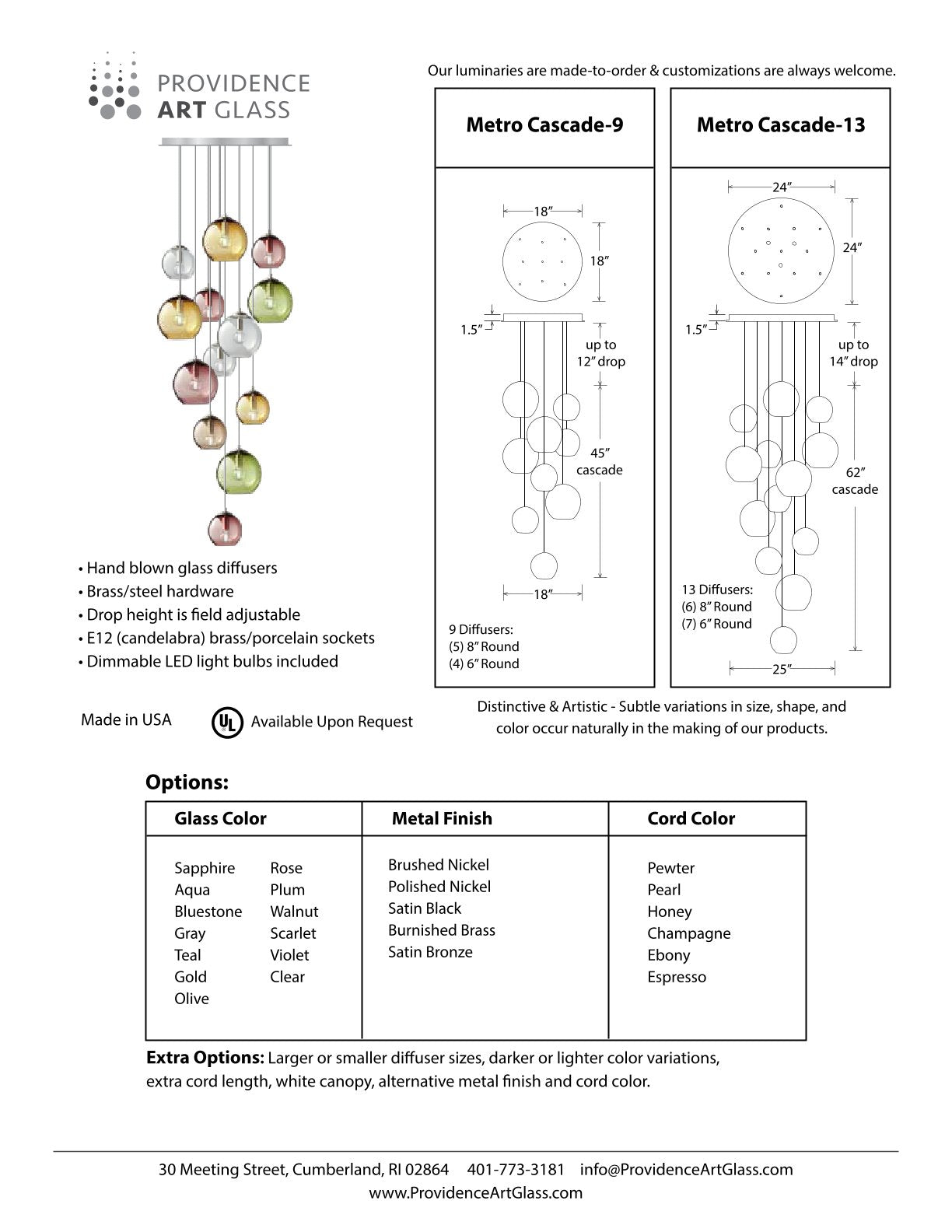 Metro Rose Cascade Chandelier
