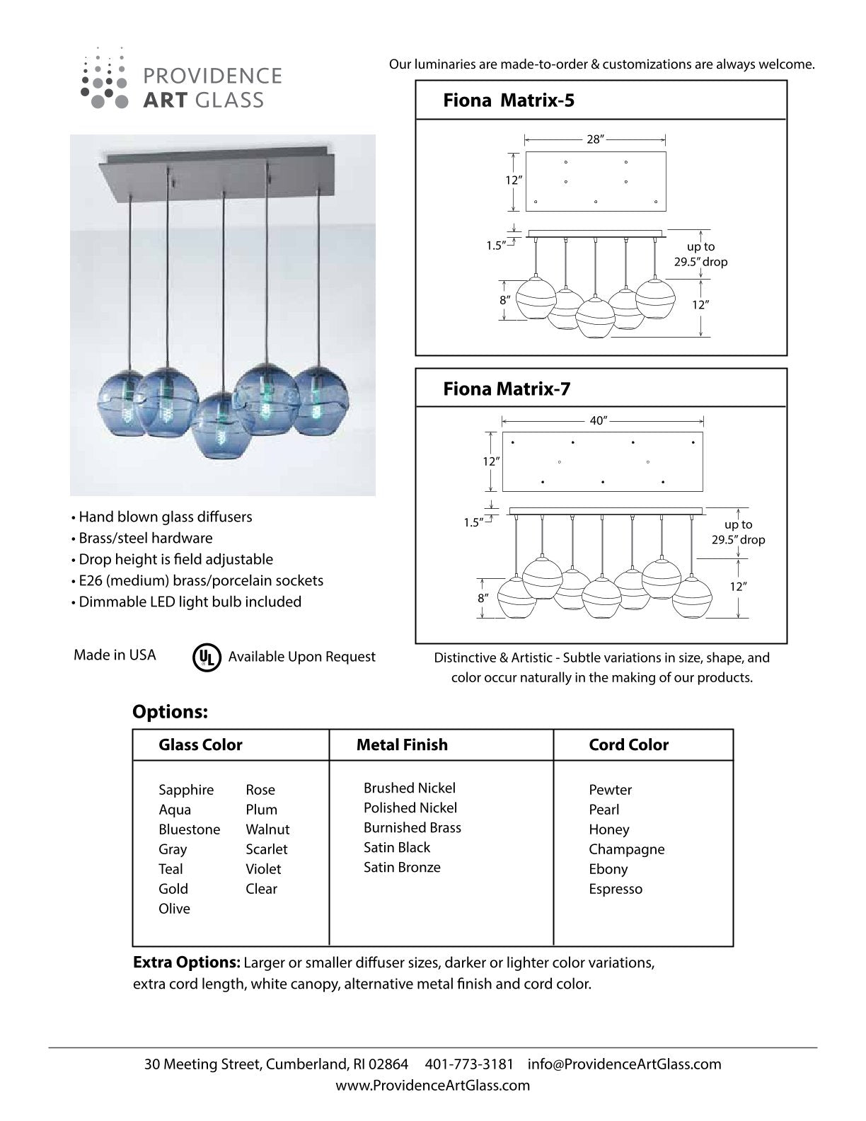 Fiona Matrix 5 Chandelier