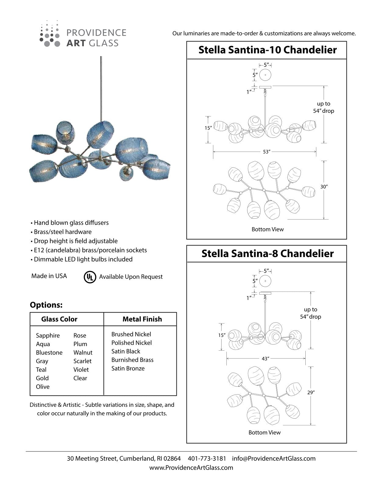 Stella Santina 8 Chandelier