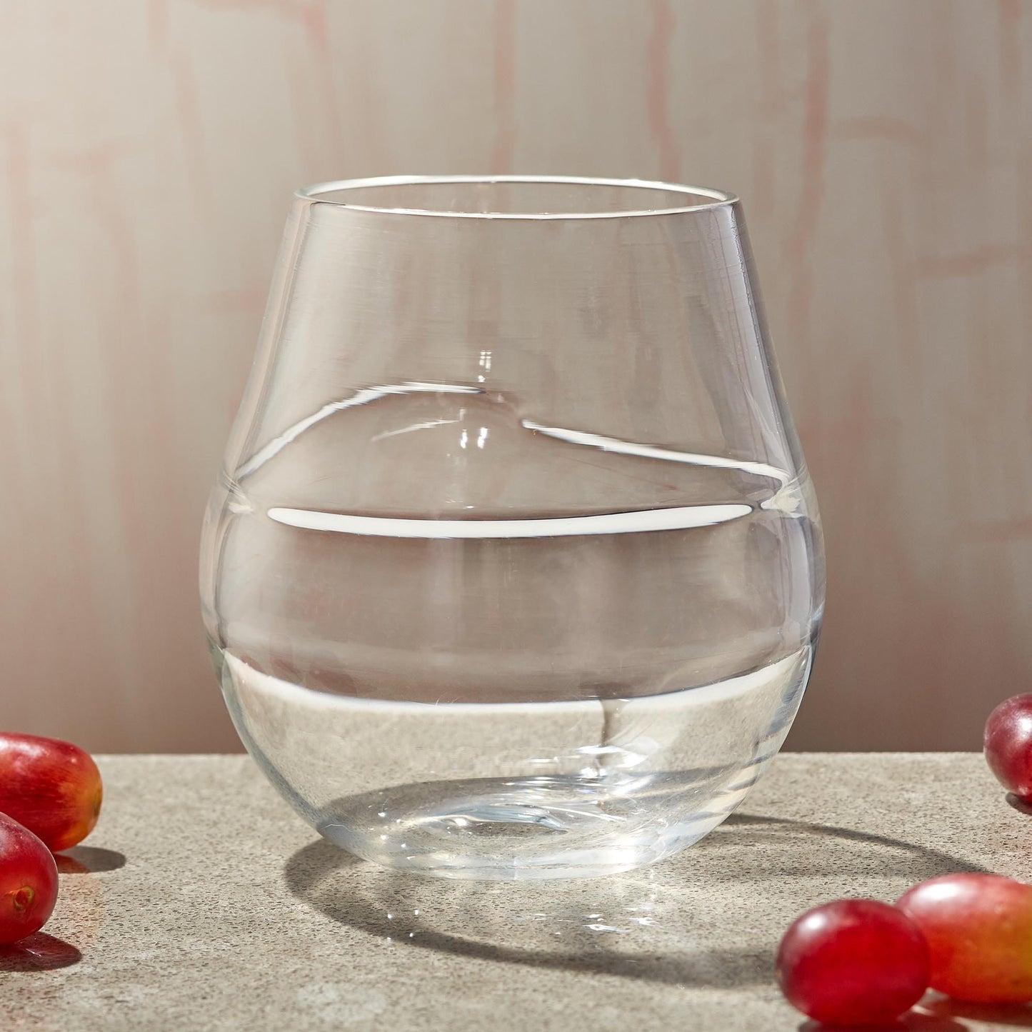 Clear Wine Set - Carafe with 4 Matching Stemless Wine Glasses