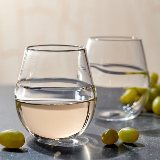 Clear Stemless Wine Glasses
