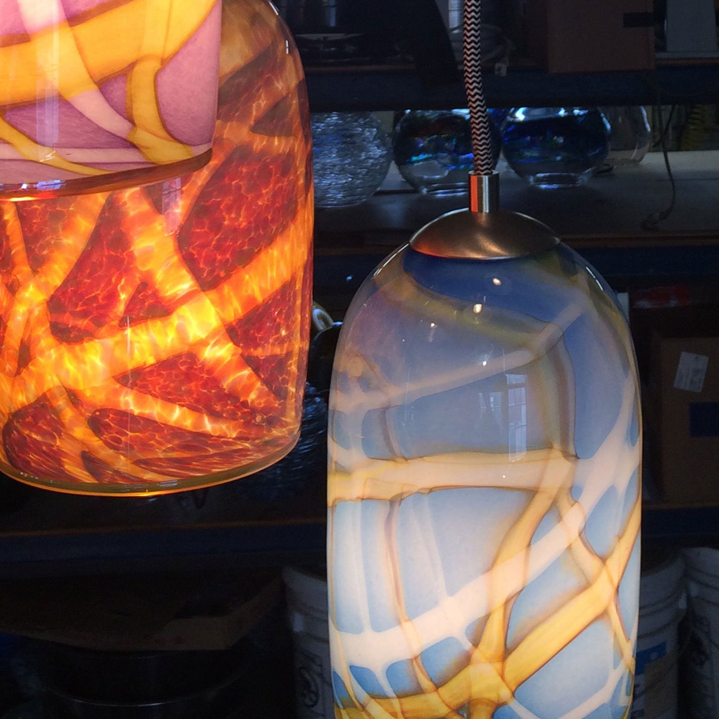 Pollock Blue Pendant Light