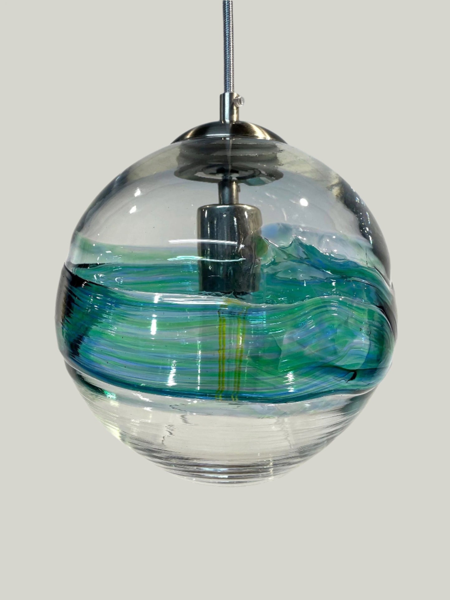 Blue-Green Aurora Pendant Light • Ready to Ship!