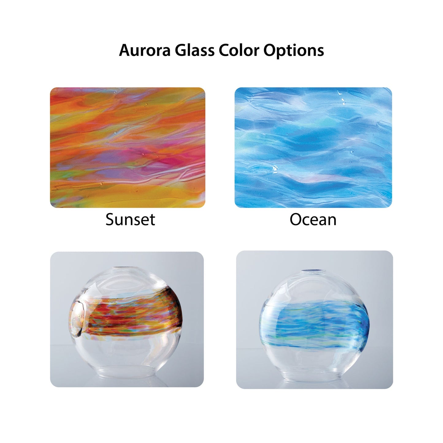 Pendant Light • Hand Blown Glass • Aurora Sunset • Made to Order