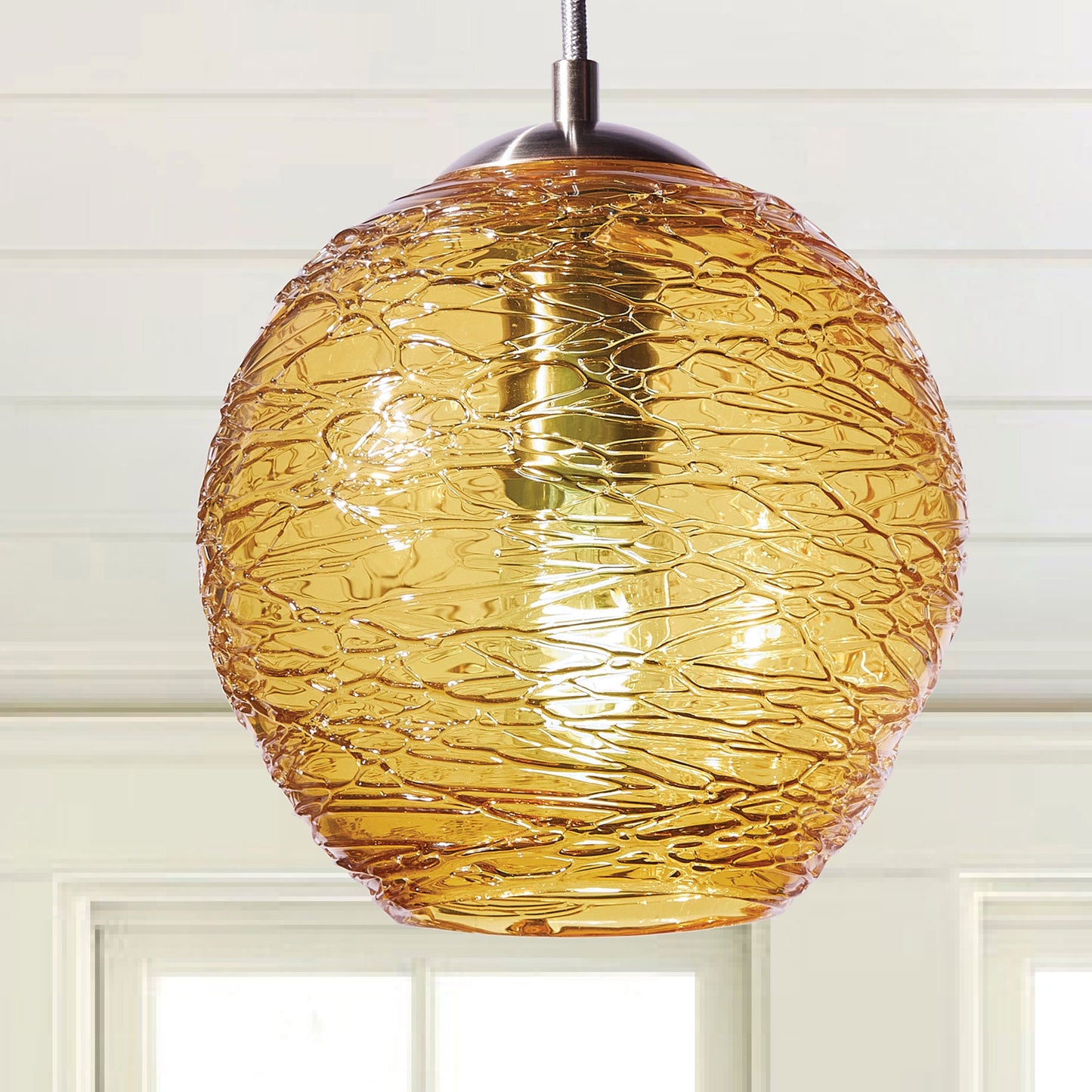 Pendant Light • Hand Blown Glass • Stella Gold • Made to Order