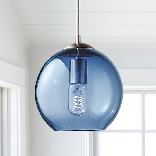 Pendant Light • Hand Blown Glass • Metro Bluestone • Made to Order