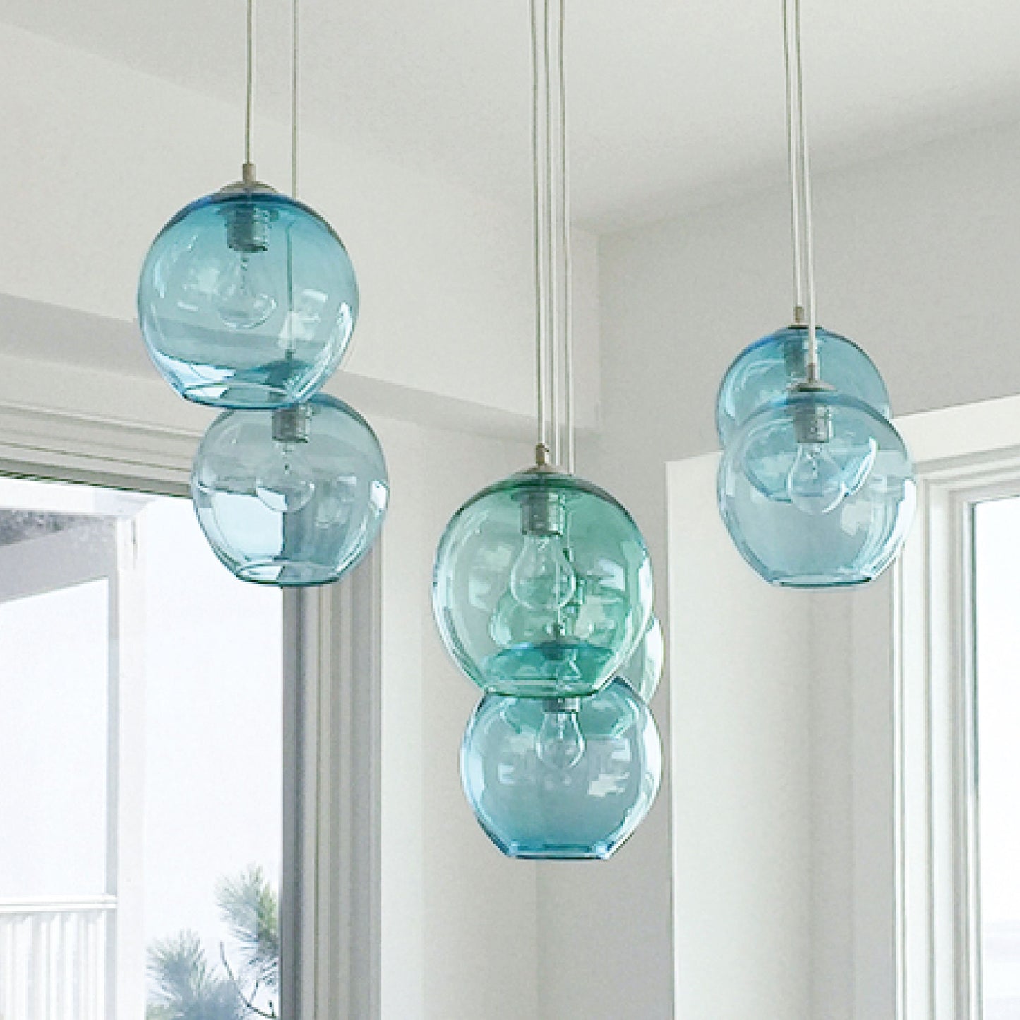 Aqua Metro Pendant Light – Providence Art Glass Lighting
