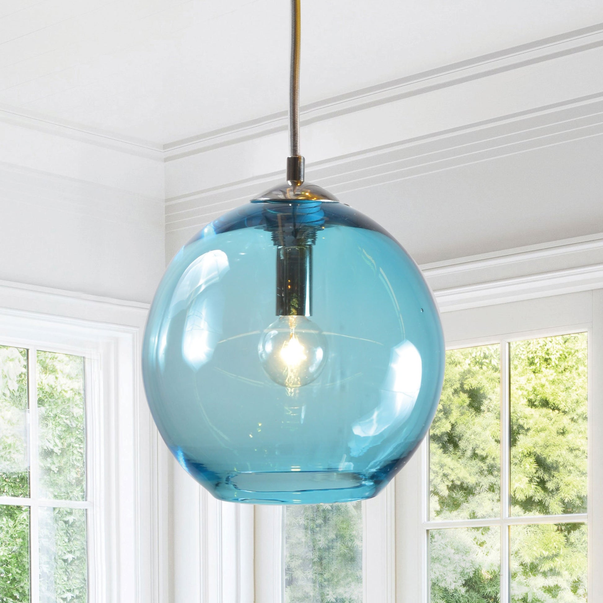 Aqua Metro Pendant Light – Providence Art Glass Lighting
