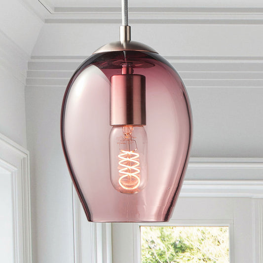 Pendant Light • Hand Blown Glass • Metro Bud • Made to Order