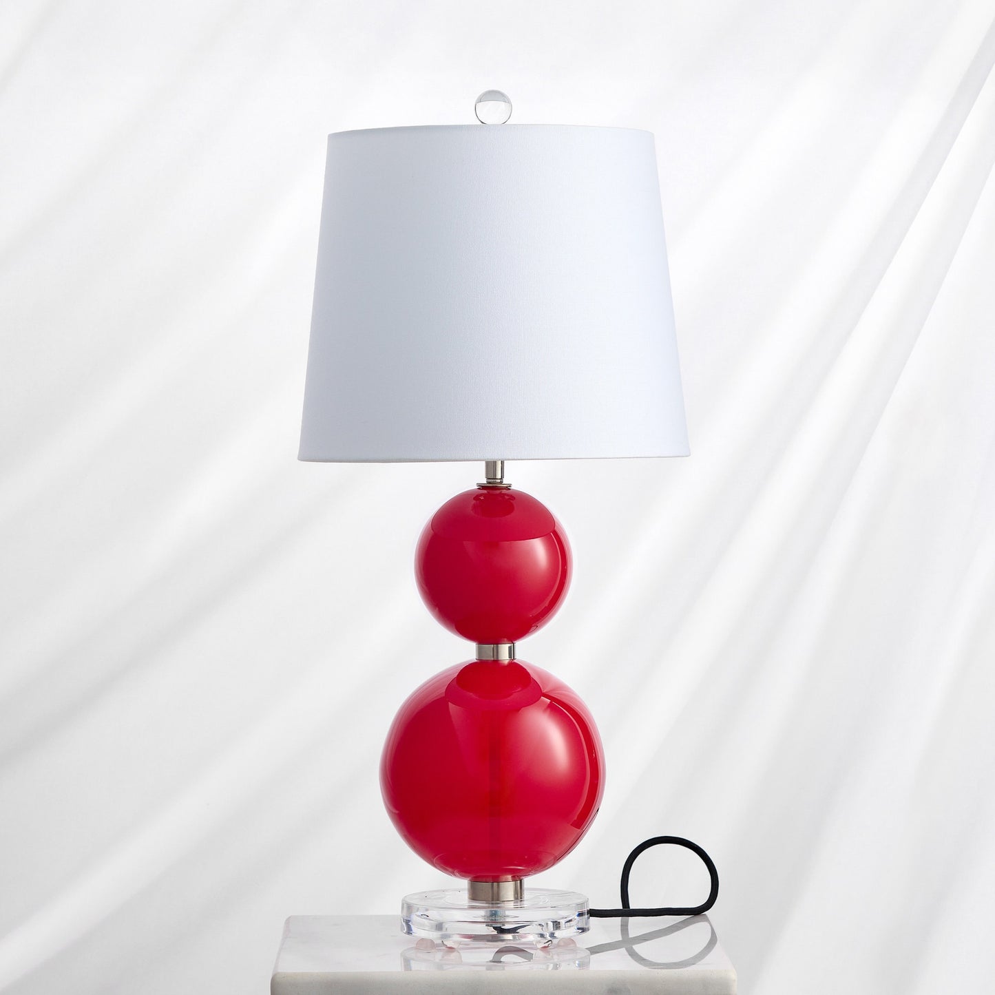 Carmen Bold Red Hand Blown Glass Table Lamp