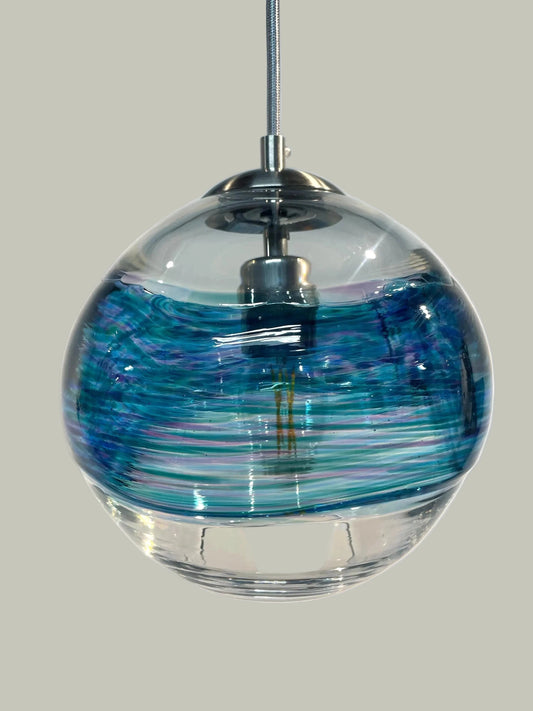 Blue Aurora Pendant Light  ·  Ready to Ship!